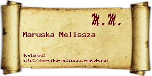 Maruska Melissza névjegykártya